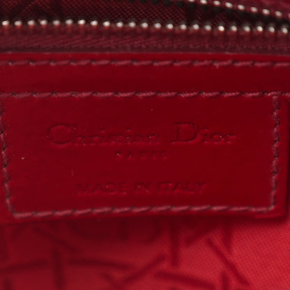 Christian Dior Patent Cannage Medium Lady Dior Burgundy Red 6 of 12