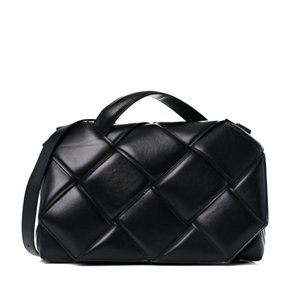 Bottega Veneta Nappa Intreccio Padded Top Handle Shoulder Bag Black 1 of 18