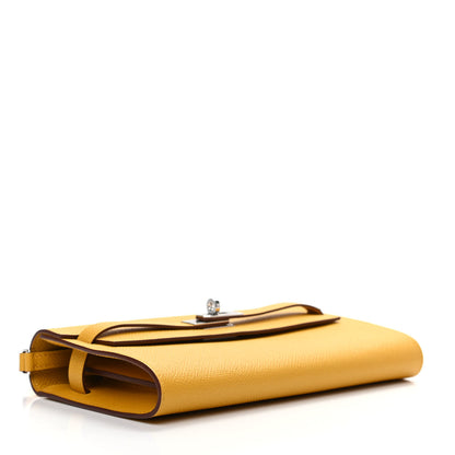 Hermes Epsom Kelly Wallet To Go Jaune Ambre 3 of 9