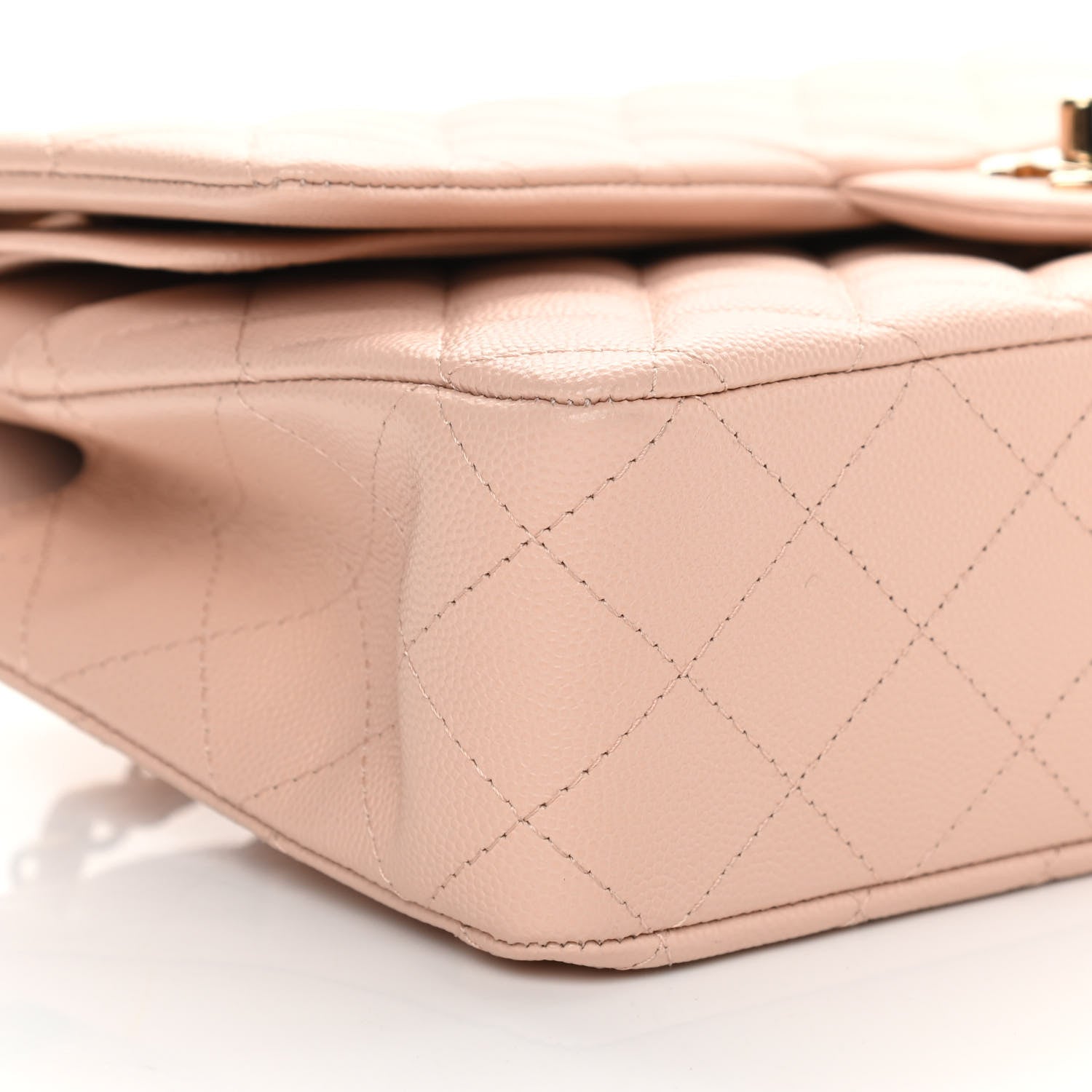 Chanel Caviar Quilted Medium Double Flap Light Beige 9 of 11