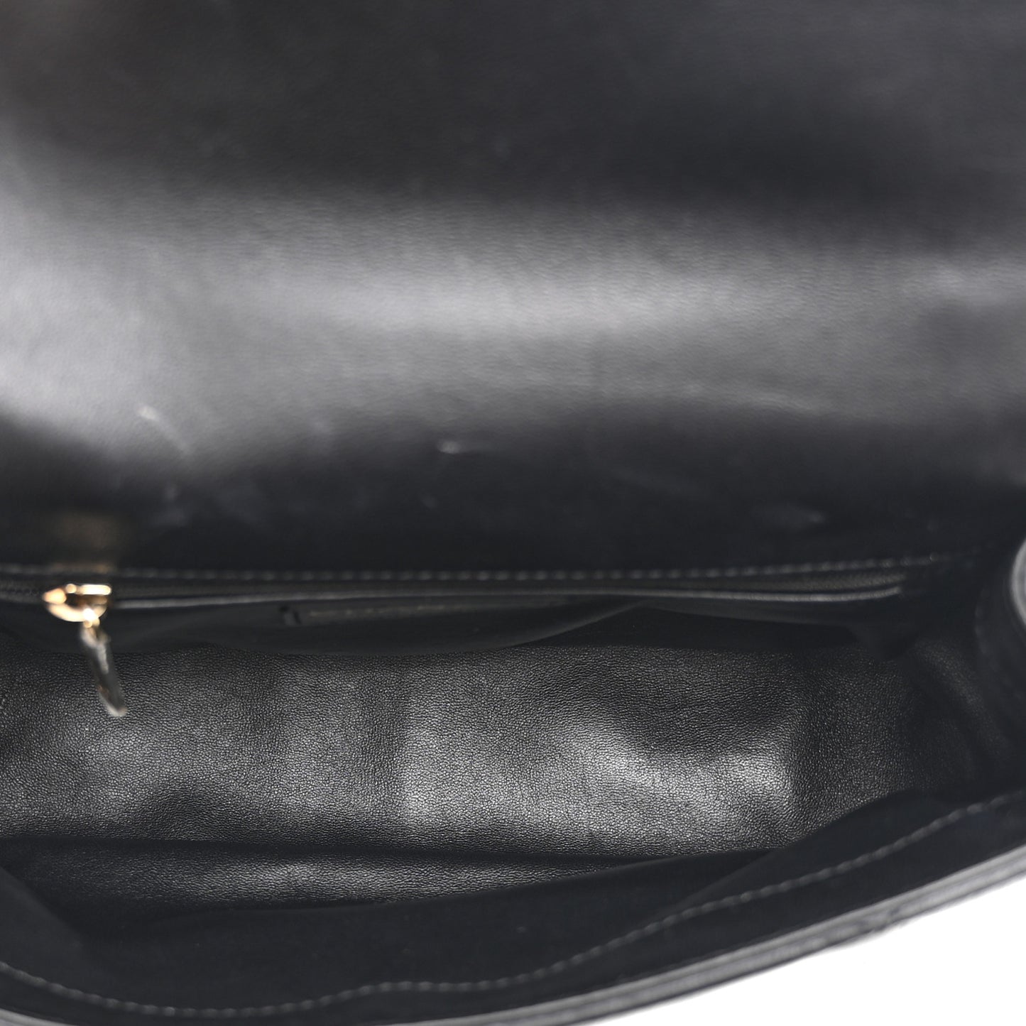 Lambskin Quilted Small Easy Carry Flap Black