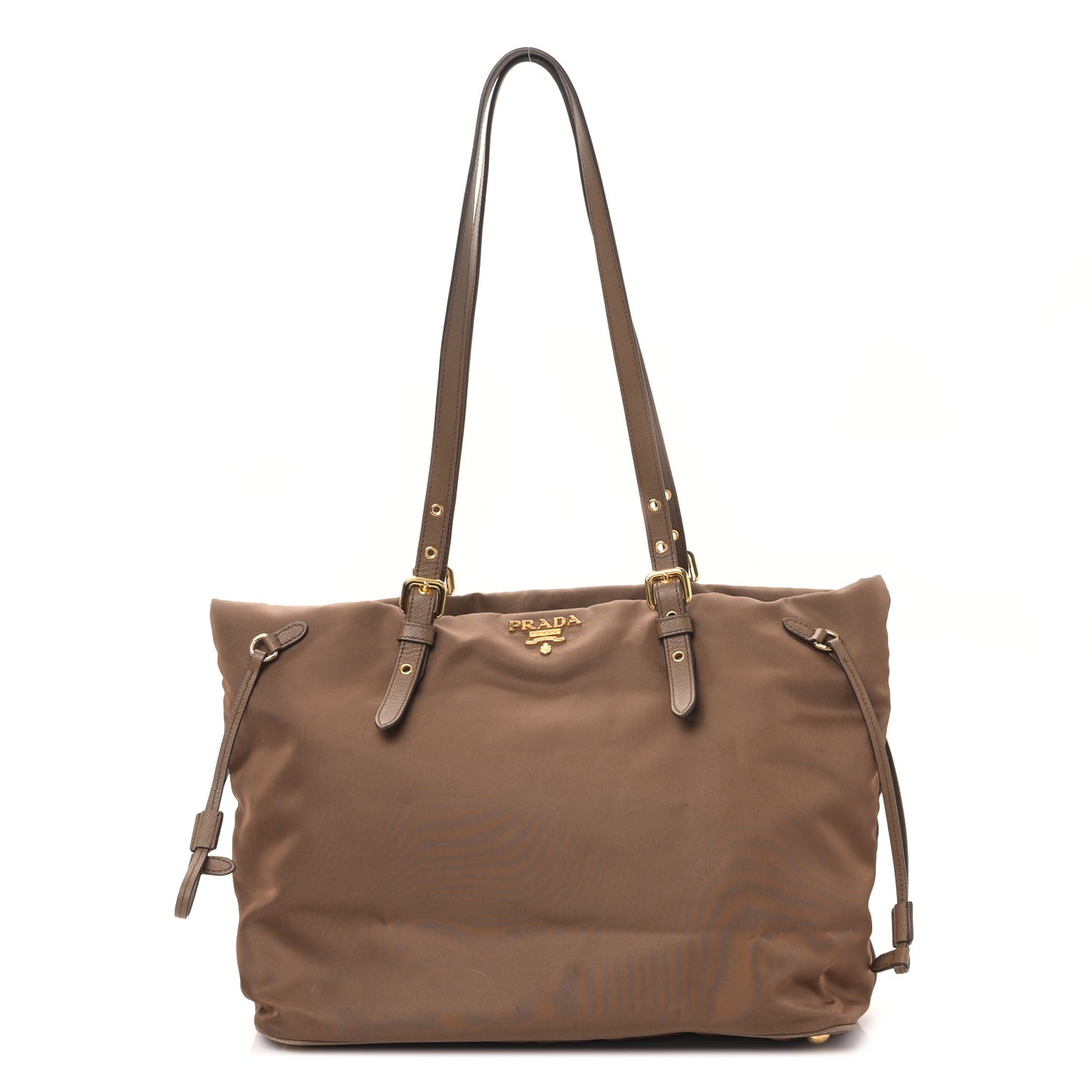 Tessuto Nylon Saffiano Shopping Tote Corinto