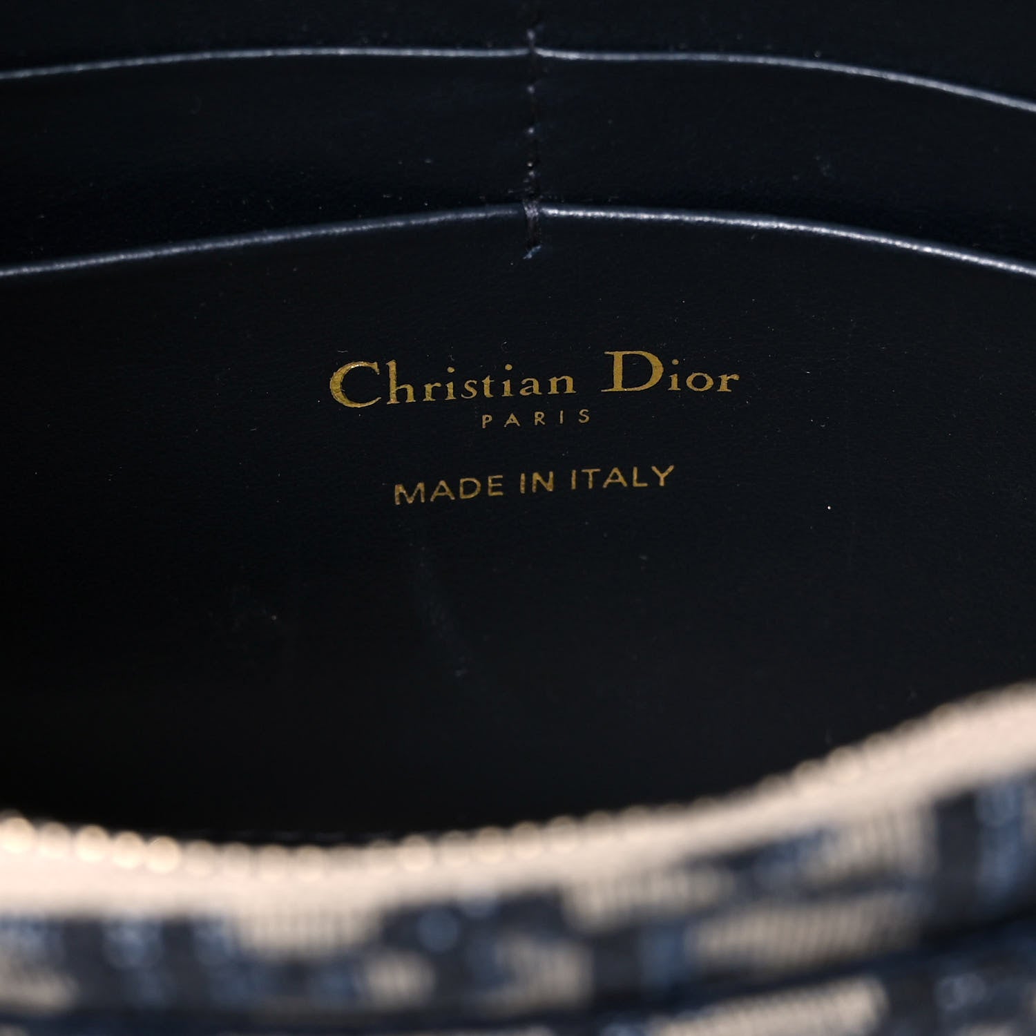 Christian Dior Oblique Saddle Chain Pouch Blue 6 of 13