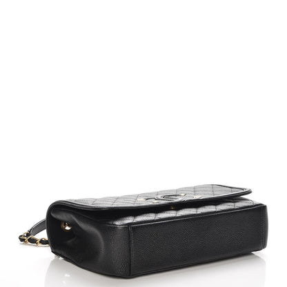 Chanel Caviar Quilted Medium CC Filigree Flap Black 5 of 9