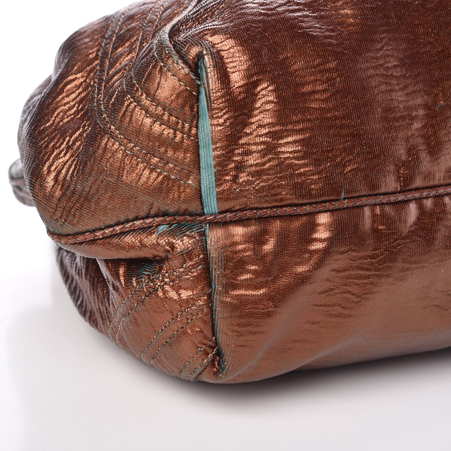 Fendi Nappa Fortuny Hologram Spy Tobacco Oro Ambrato 8 of 9
