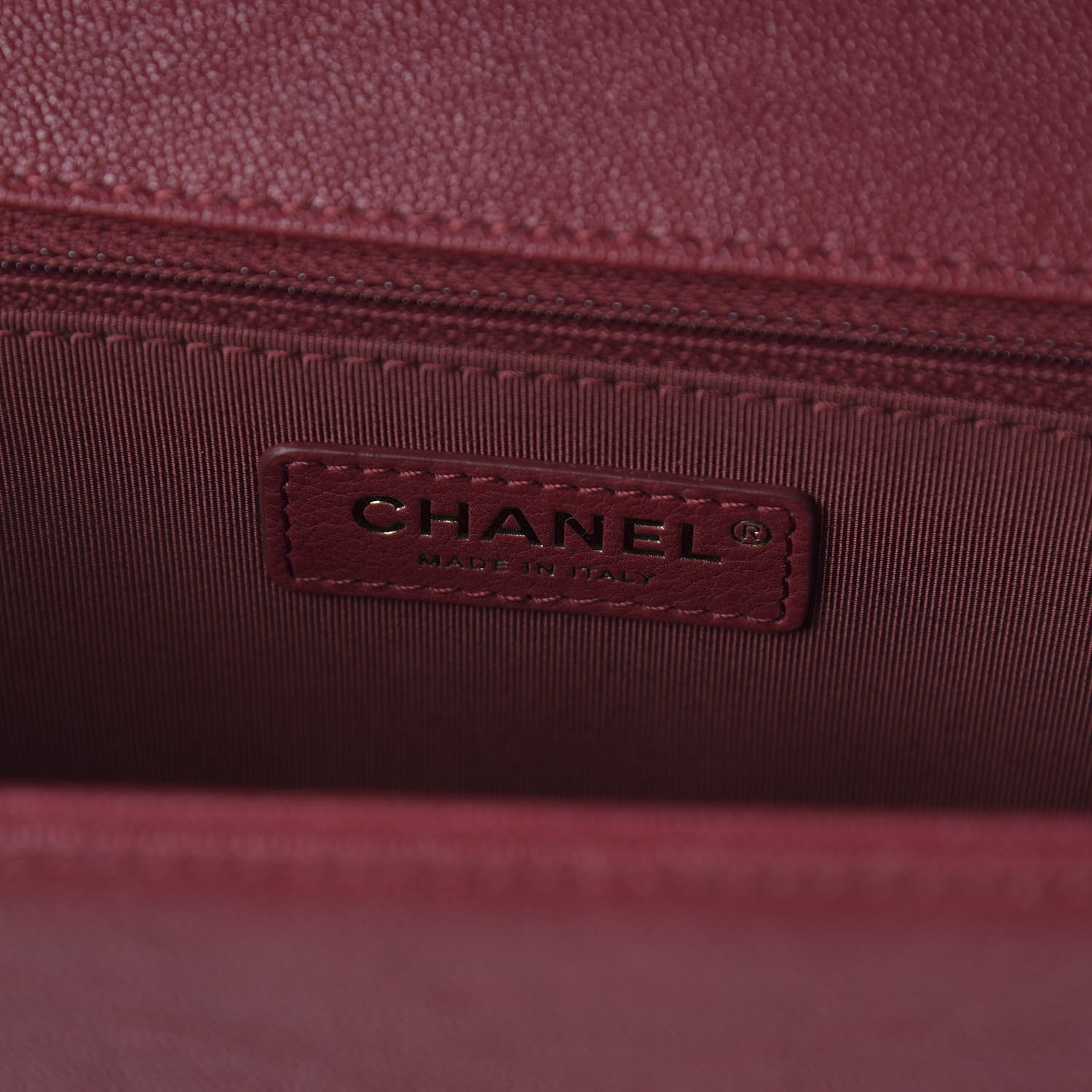 Chanel Caviar Chevron Quilted New Medium Boy Flap Red 9 of 12