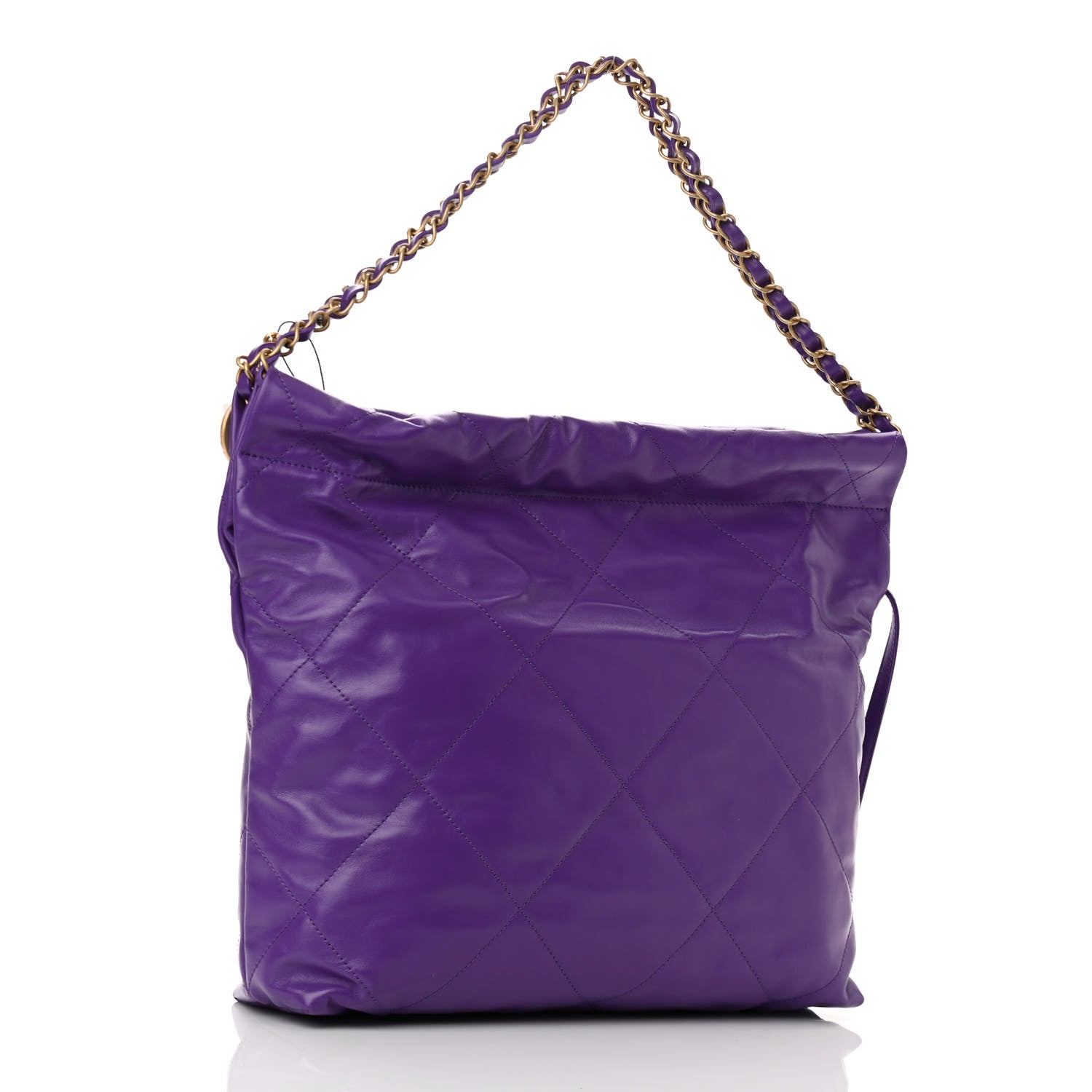 Chanel Shiny Calfskin Quilted Small Chanel 22 Purple 4 of 11