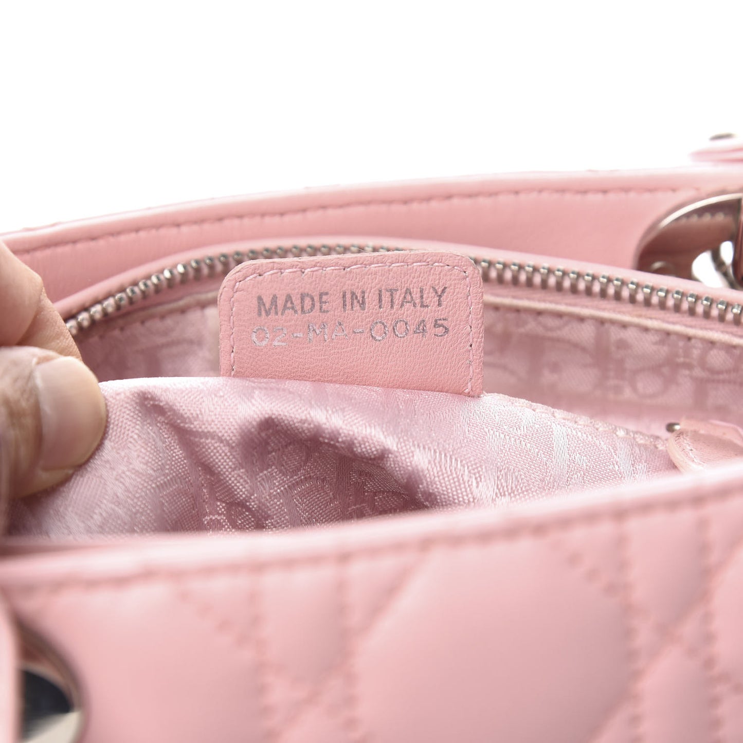 Lambskin Cannage Medium Lady Dior Light Pink