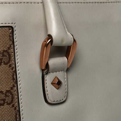 Gucci Monogram Calfskin Medium Tote Bag Off White 8 of 12