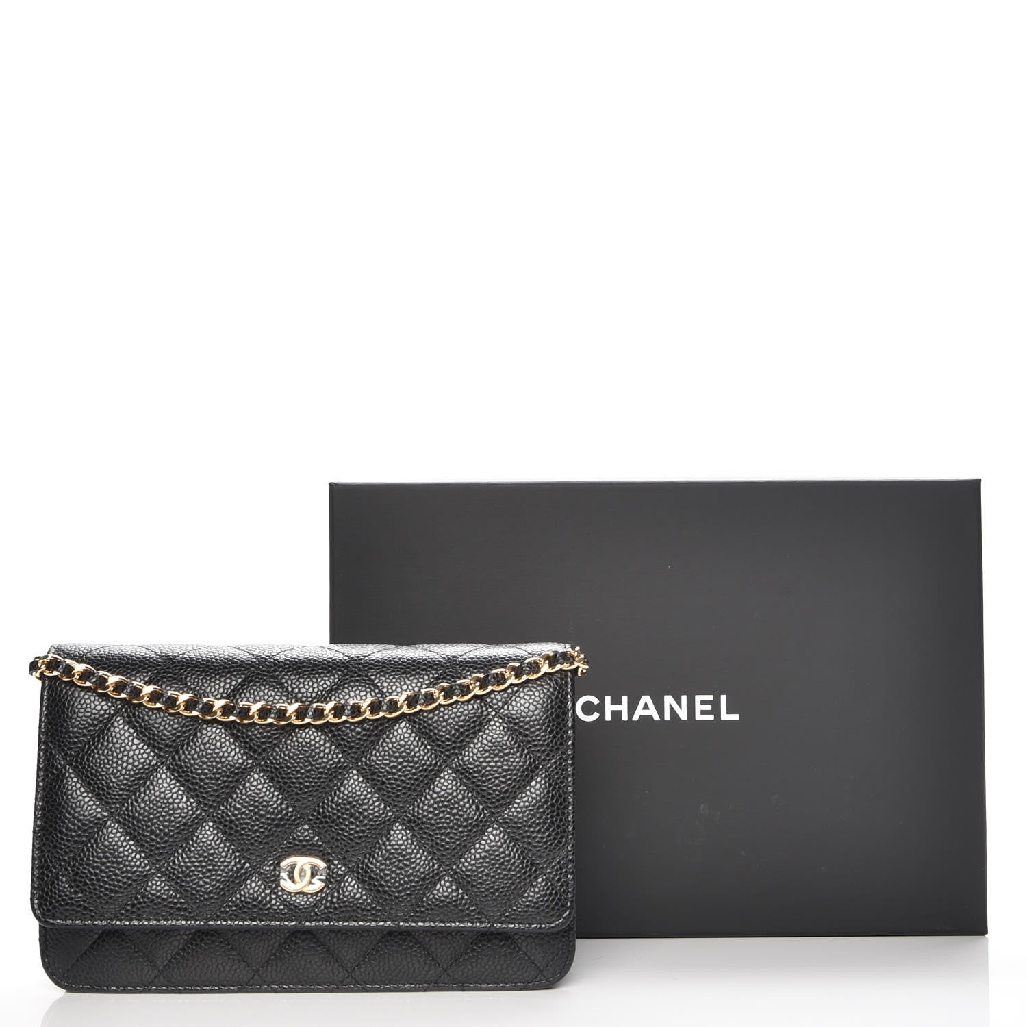 Chanel Caviar Quilted Wallet On Chain WOC Black 9 of 9