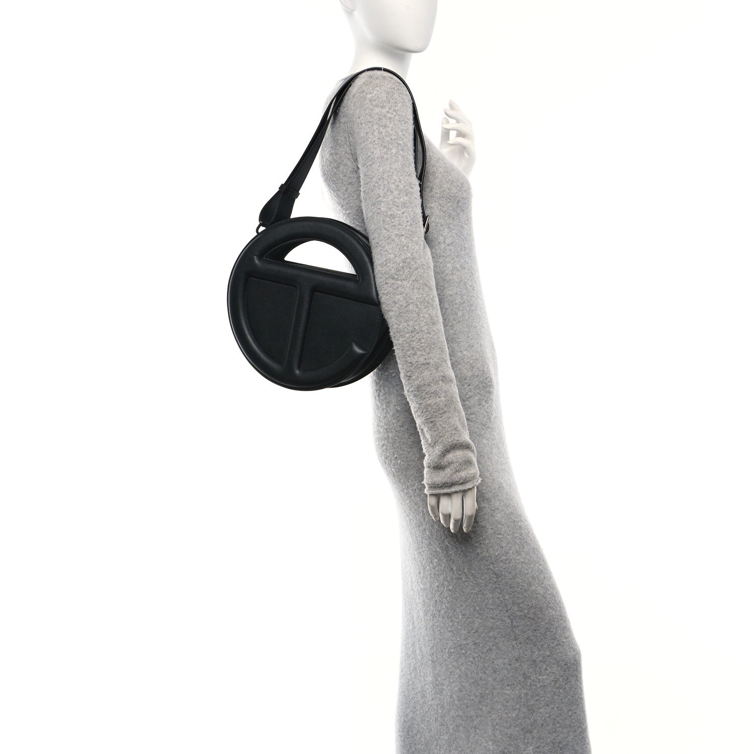 Telfar Vegan Leather Major Circle Bag Black 2 of 11