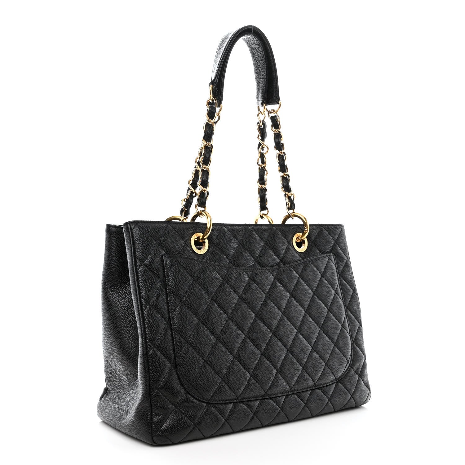 Chanel Caviar Quilted Grand Shopping Tote GST Black 3 of 10