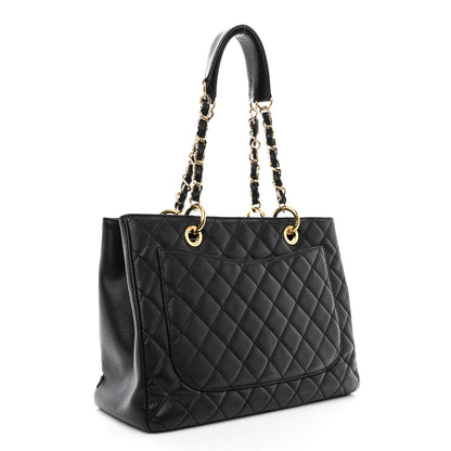 Chanel Caviar Quilted Grand Shopping Tote GST Black 3 of 10