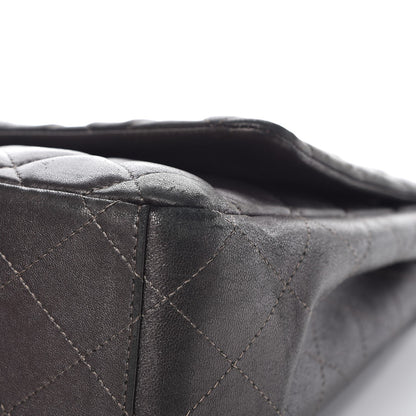 Chanel Lambskin Quilted Maxi Single Flap Grey 13 of 18