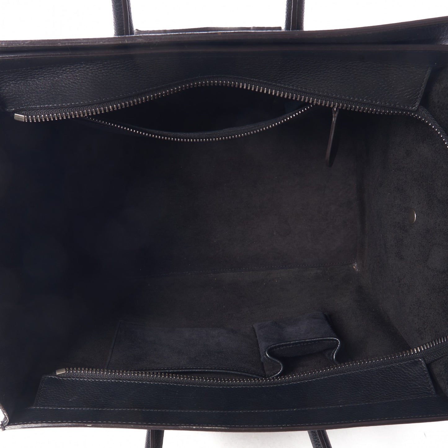 Drummed Calfskin Mini Luggage Black