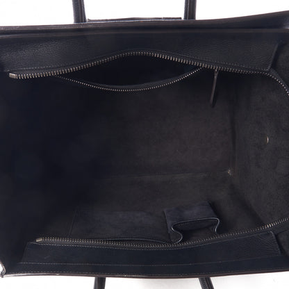 Celine Drummed Calfskin Mini Luggage Black 7 of 10