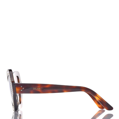 Celine Acetate Crystal Butterfly Sunglasses CL 4067IS Dark Havana 3 of 8