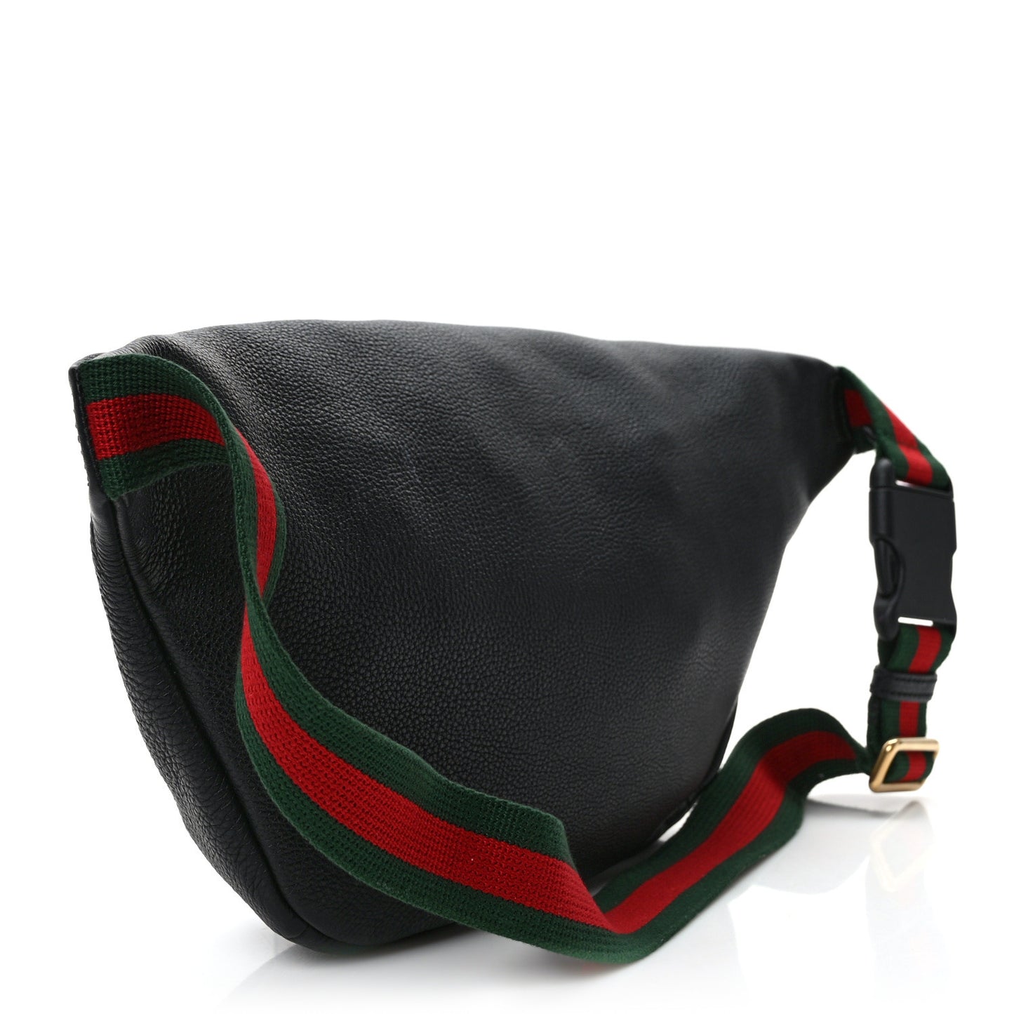 Grained Calfskin Logo Belt Bag Black
