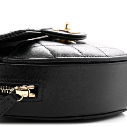 Chanel Lambskin Quilted CC In Love Heart Clutch With Chain Black 9 of 10