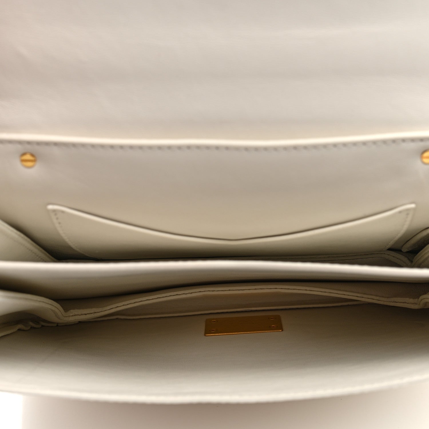 Bottega Veneta Calfskin Mount Envelope Bag White 5 of 9
