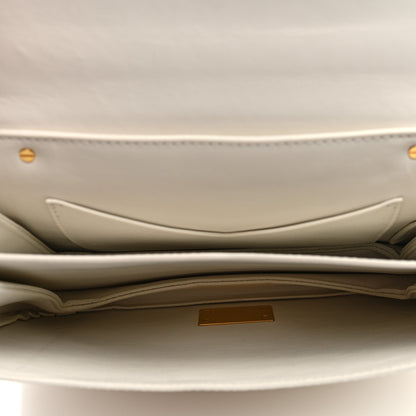Bottega Veneta Calfskin Mount Envelope Bag White 5 of 9