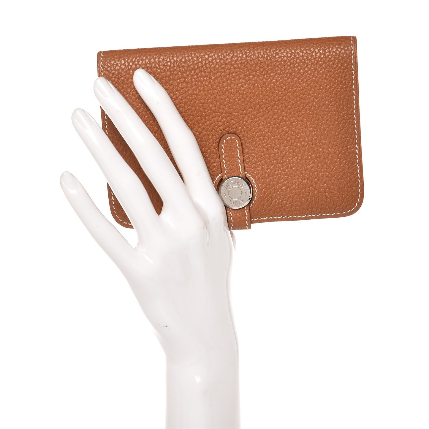 Togo Dogon Compact Wallet Gold