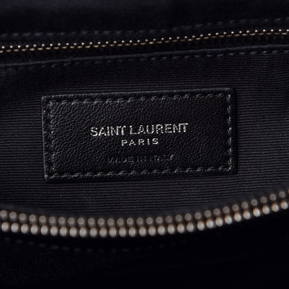 Saint Laurent Calfskin Y Quilted Monogram Medium Loulou Chain Satchel Black 7 of 9