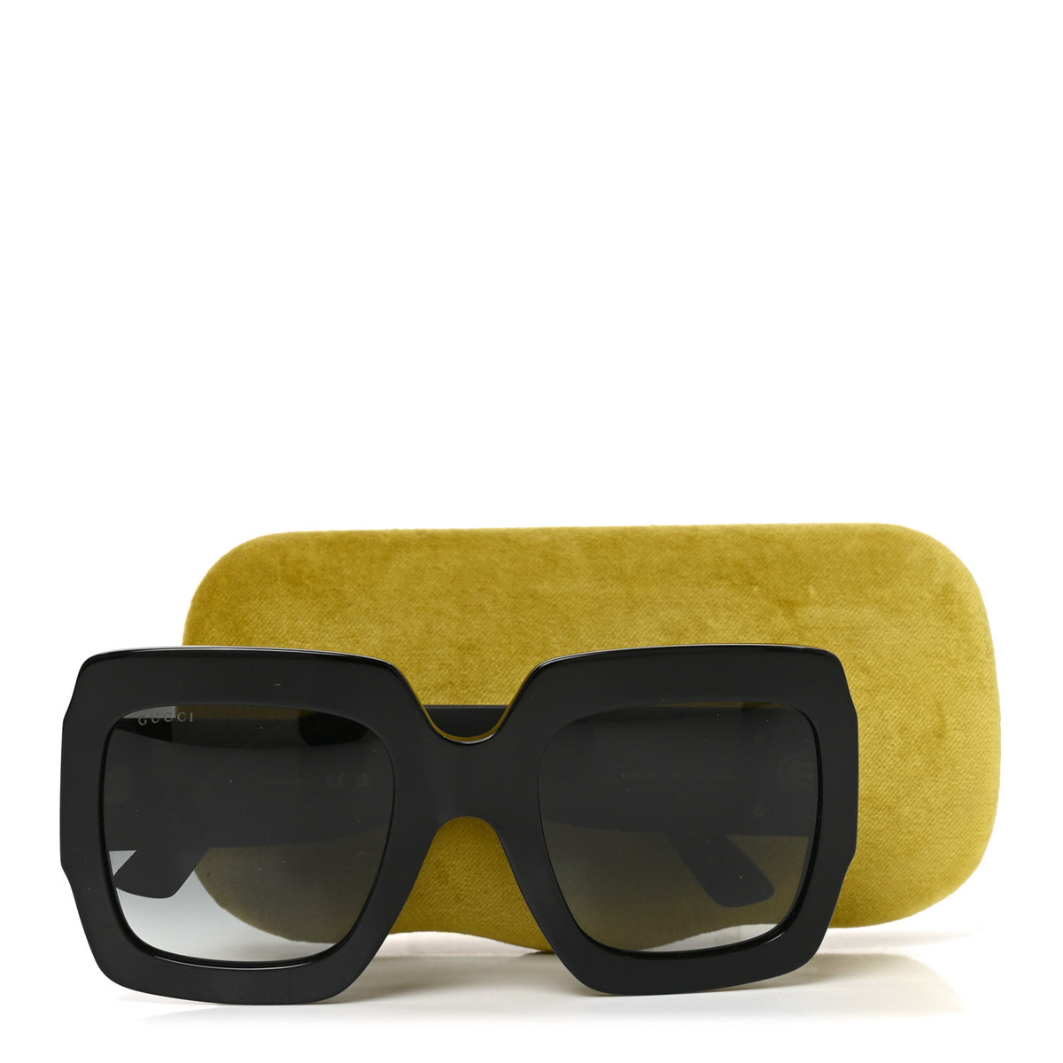 Square Frame GG0102S Sunglasses Glitter Black