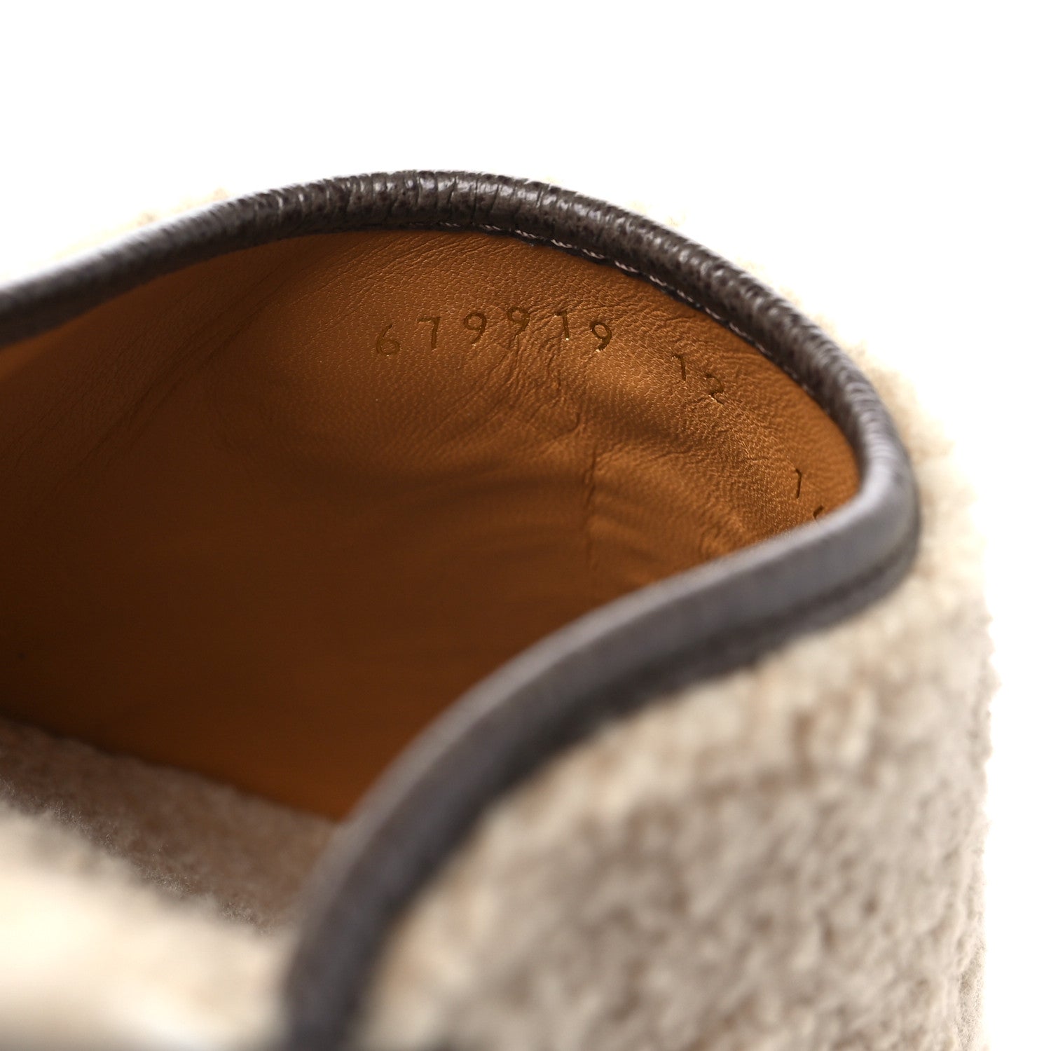 Gucci X THE NORTH FACE Merino Wool Mens Horsebit Lug Sole Slippers 12 Butterscotch New Acero 6 of 9
