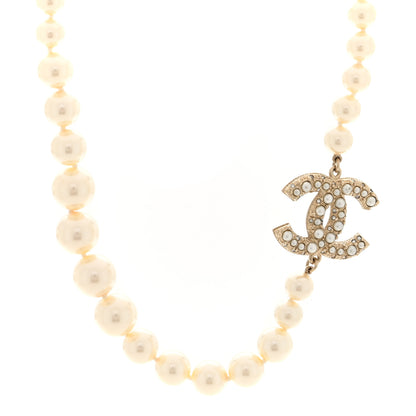 Chanel Pearl CC 100th Anniversary Necklace Light Gold 1 of 4