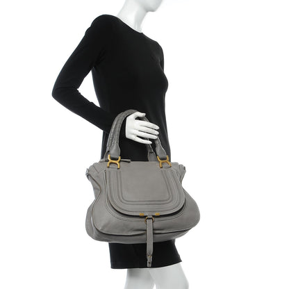 Chloe Calfskin Medium Marcie Satchel Cashmere Grey 2 of 9