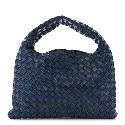 Bottega Veneta Denim Calfskin Intrecciato Small Hop Abyss Indigo 1 of 9