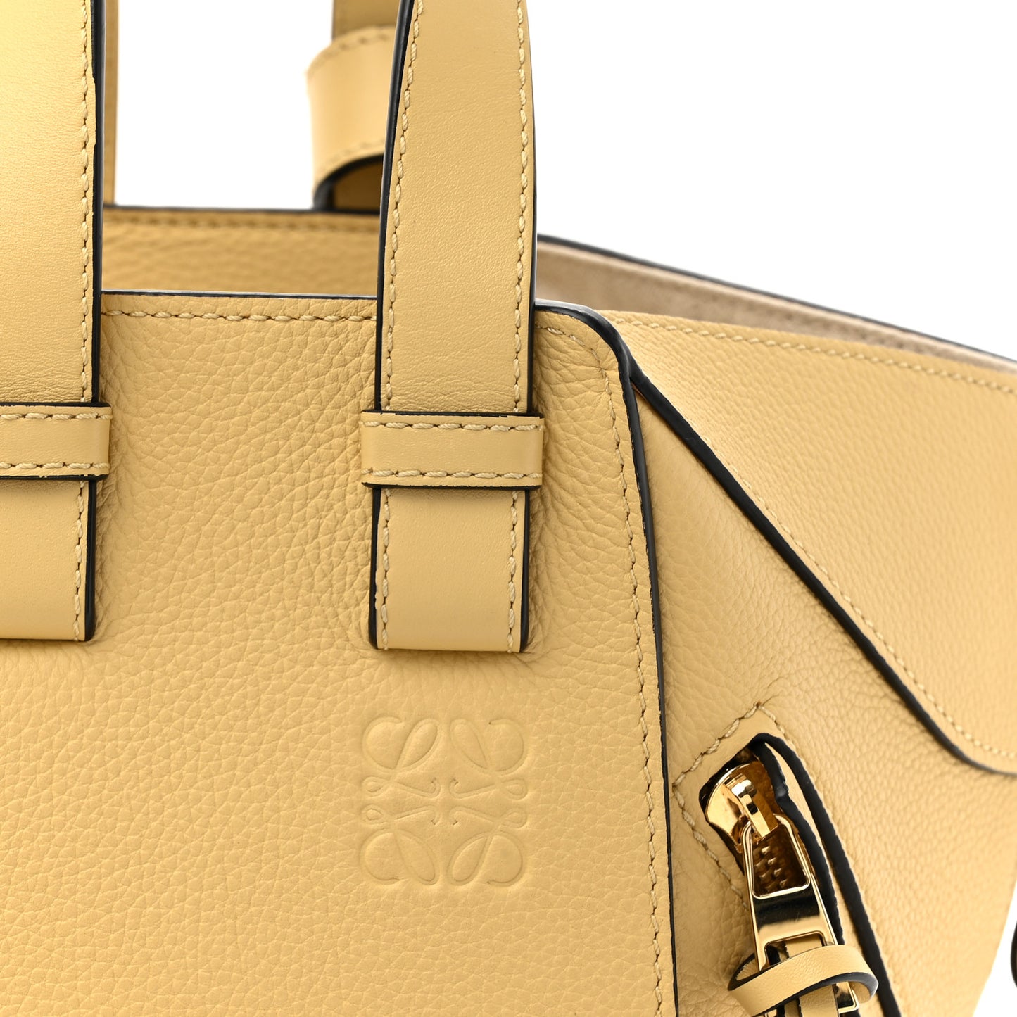 Soft Grained Calfskin Compact Hammock Shoulder Bag Dark Butter