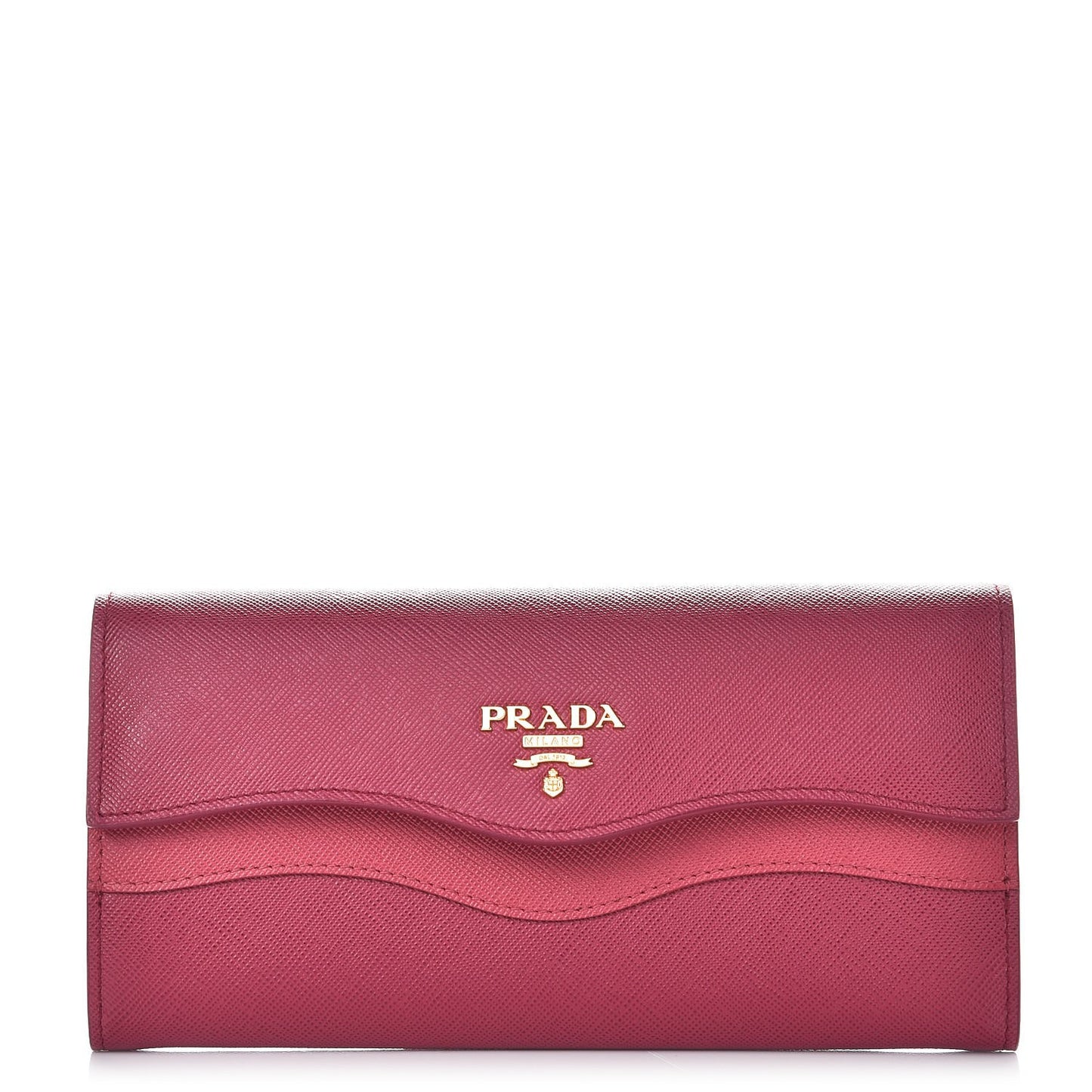 Saffiano Wave Continental Flap Wallet Ibisco Peonia