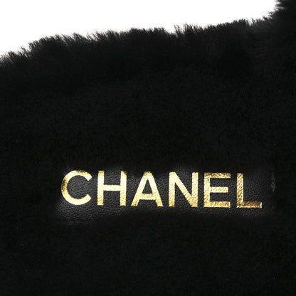 Chanel Shearling CC Flat Mules 40 Black 9 of 10