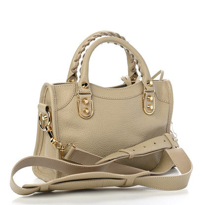 Balenciaga Chevre Gold Metallic Edge Hardware Mini City Beige Oryx 2 of 4