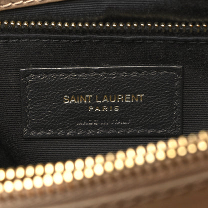 Saint Laurent Calfskin Y Quilted Monogram Medium Loulou Chain Satchel Dark Beige 6 of 10