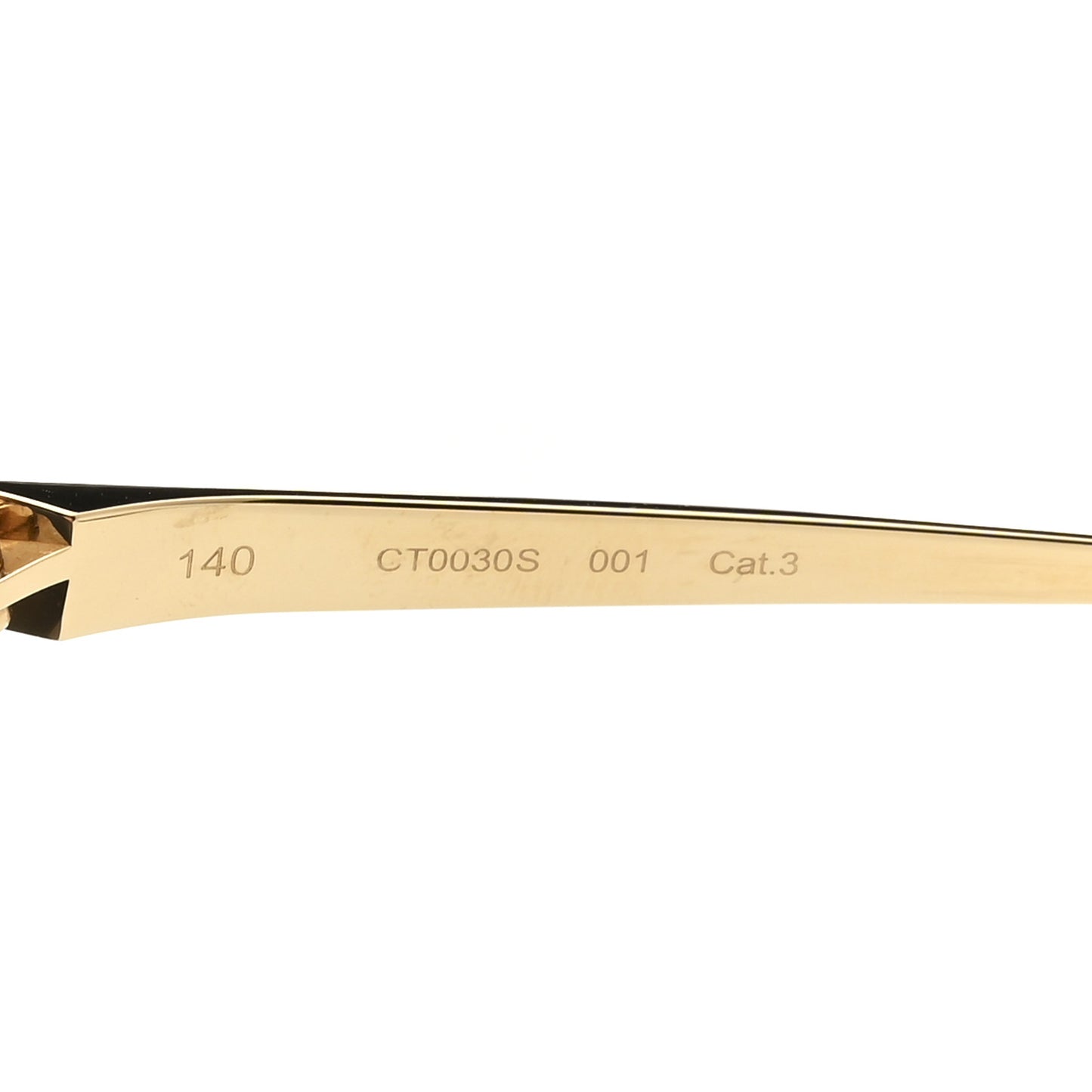 Acetate Panthere Cartier Sunglasses CT0030S Gold Black