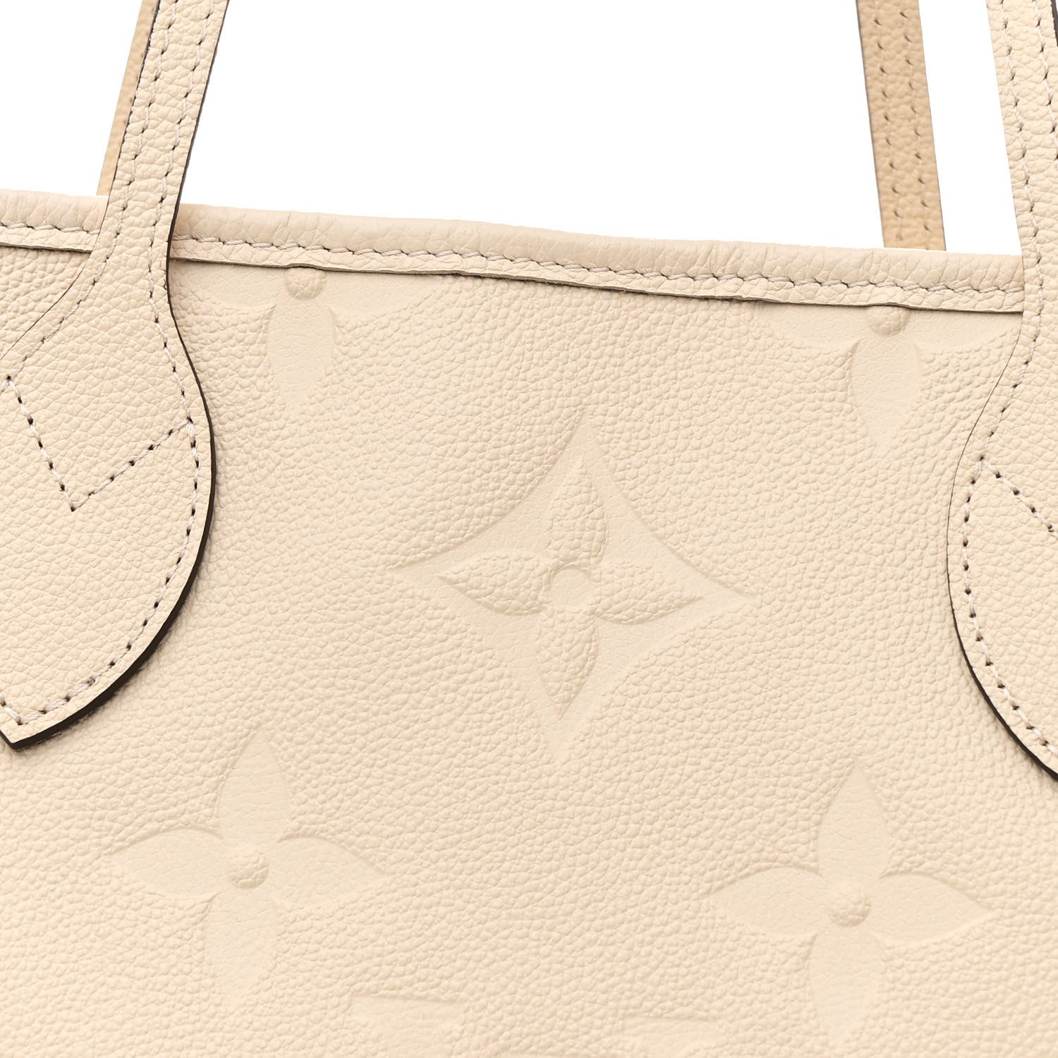 Louis Vuitton Empreinte Monogram Giant Neverfull  MM Creme 9 of 12