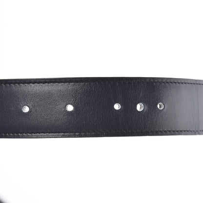 Hermes Box Togo 32mm H Belt 85 Bleu Marine Grey 6 of 8