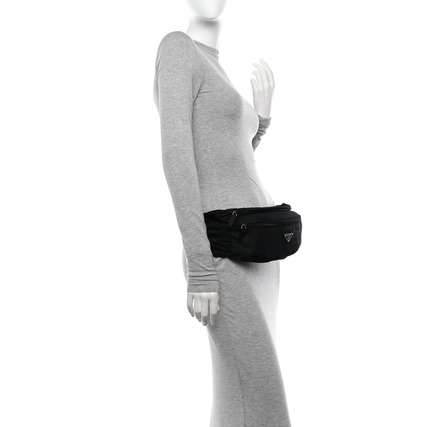 Prada Tessuto Nylon Montagna Belt Bag Black 2 of 10