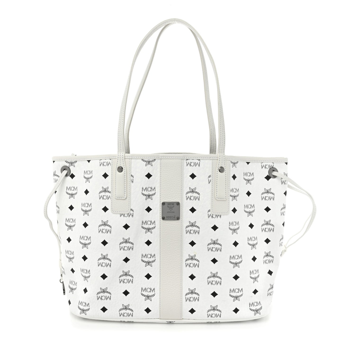 Visetos Medium Liz Reversible Shopper Tote White