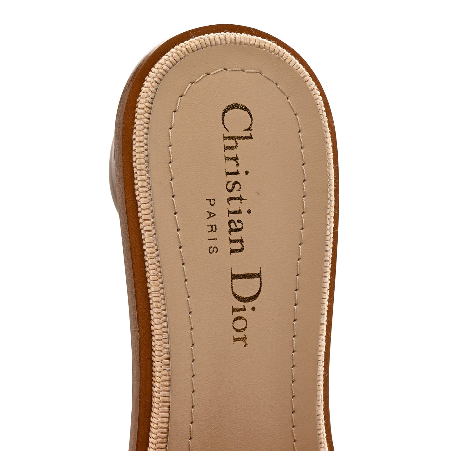 Straw Embroidered Dway 40mm Slide Sandals 37 Rose Begonia