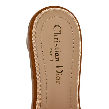 Christian Dior Straw Embroidered Dway 40mm Slide Sandals 37 Rose Begonia 7 of 10