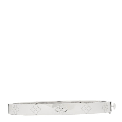 Roberto Coin 18K White Gold Diamond Medium Love in Verona Bangle Bracelet 1 of 4