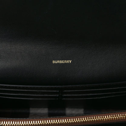 Burberry E-Canvas Check Continental Wallet Dark Birch Brown 6 of 6