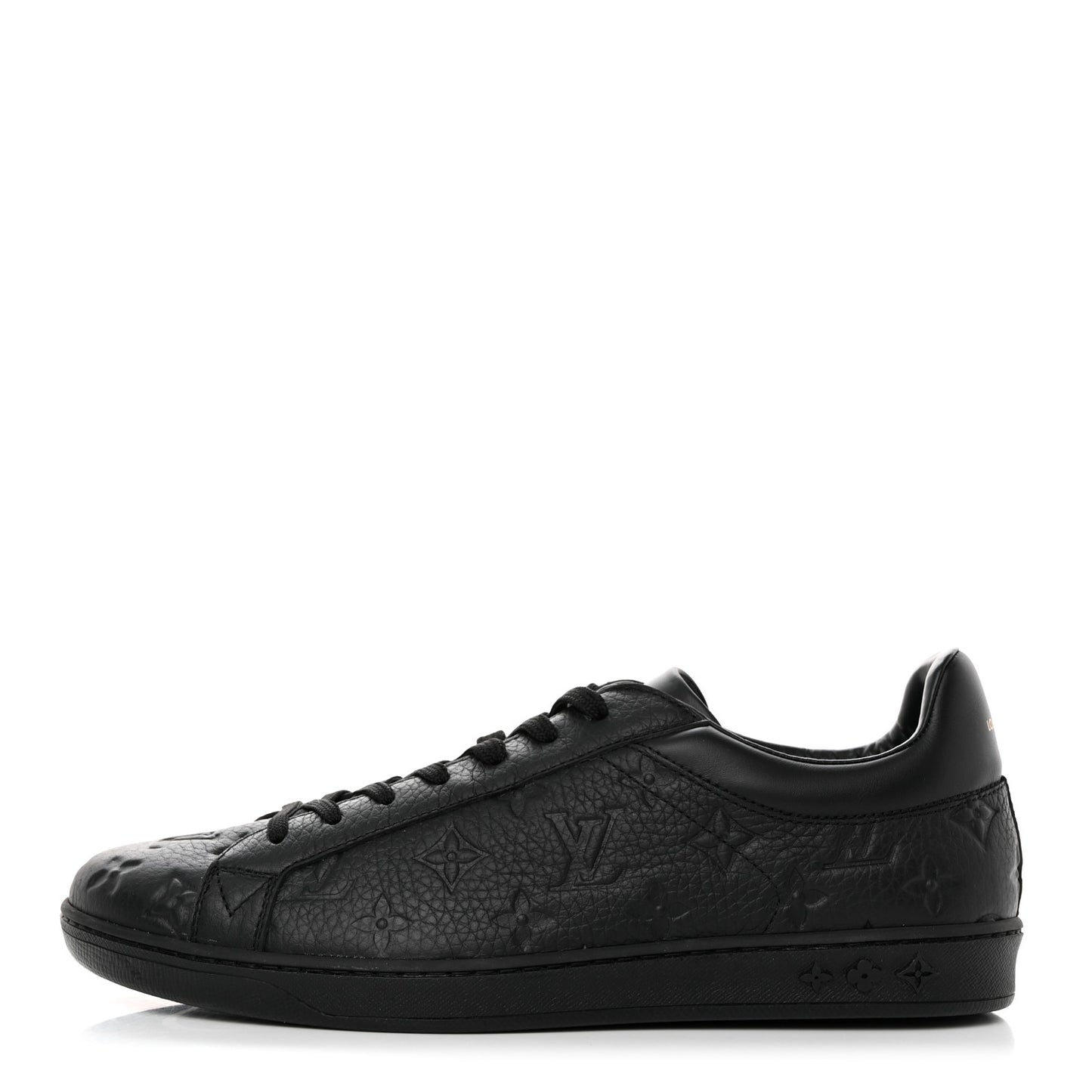Grained Calfskin Embossed Monogram Mens Luxembourg Sneakers 9 Black