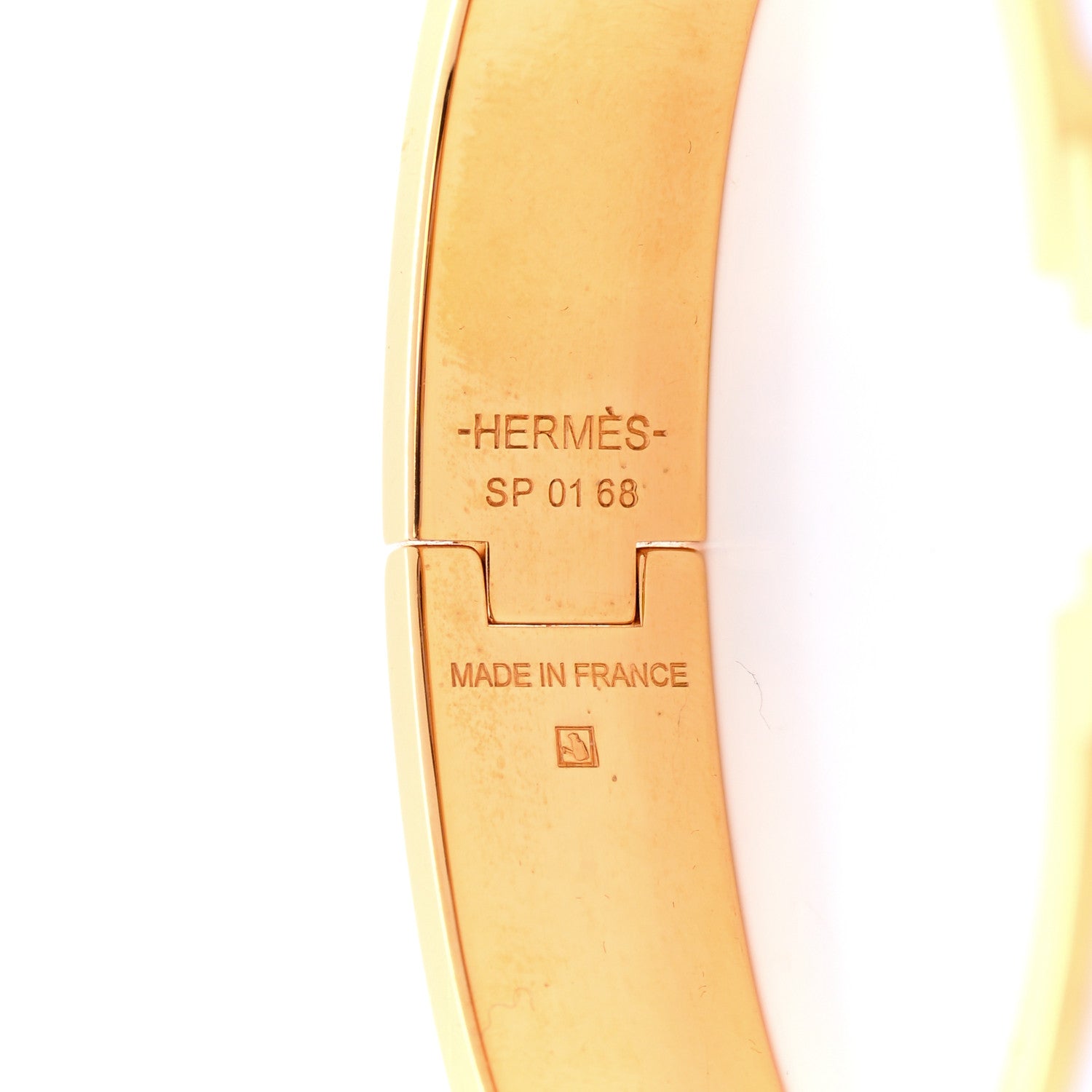 Hermes Enamel Narrow Clic Clac H Bracelet PM White 4 of 5