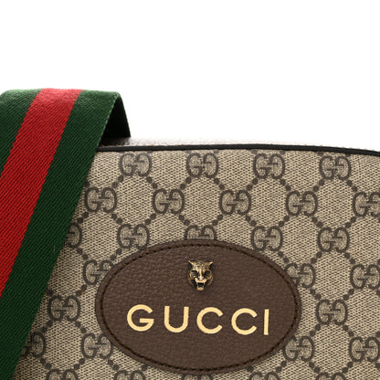 Gucci GG Supreme Monogram Web Neo Vintage Shoulder Bag Beige New Acero Crop 8 of 12