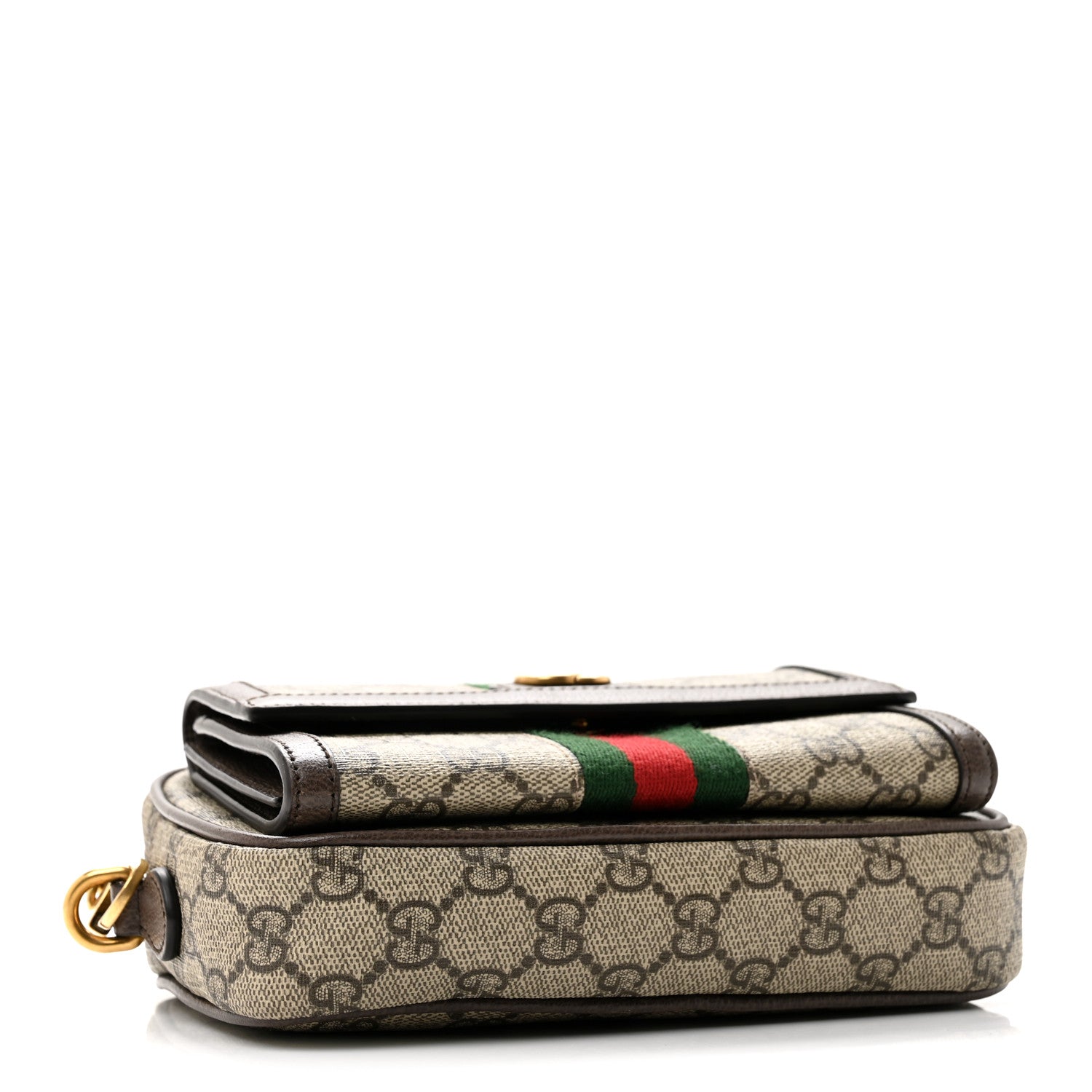 Gucci GG Supreme Monogram Web Mini Ophidia Bag Beige Ebony 3 of 10